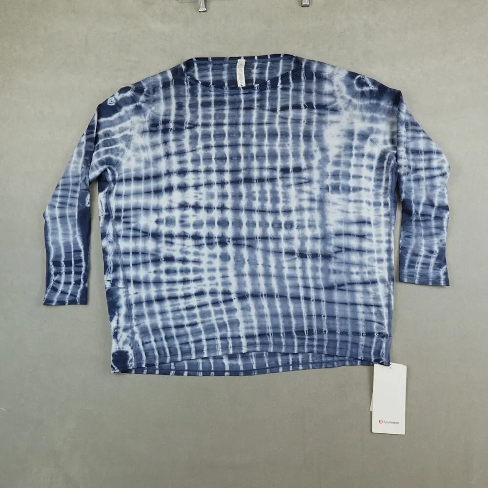 NWT Lululemon Back In Action Shirt Long Sleeve Tie Dye Womens Size 6